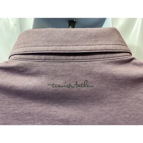 Travis Matthew Mens Shirt Large Purple Stripe Polo Short Sleeve - Picture 7 of 12